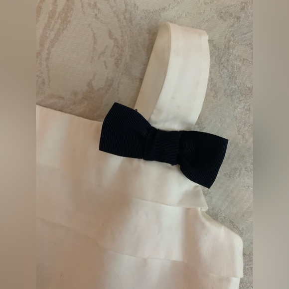 Janie and Jack White and Green Dress with Plaid Skirt and Pleated Bodice, size 5 - Picture 5 of 9